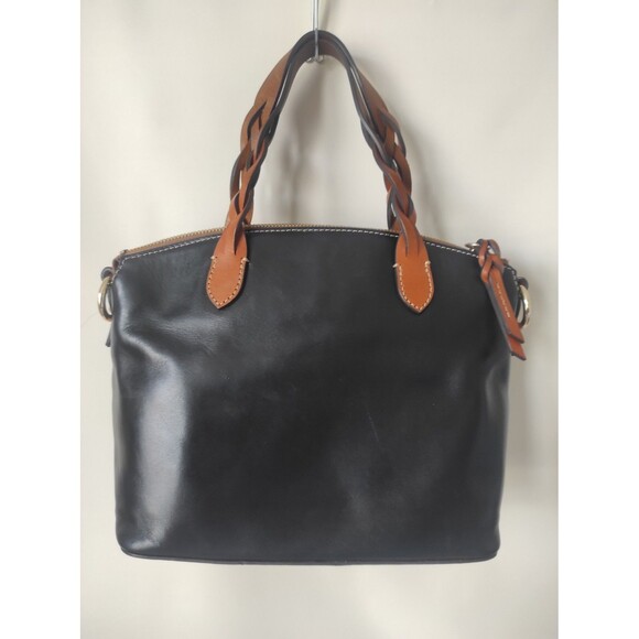 Dooney & Bourke Black Smooth Wexford Leather Heidi Small Satchel Crossbody - Picture 2 of 16